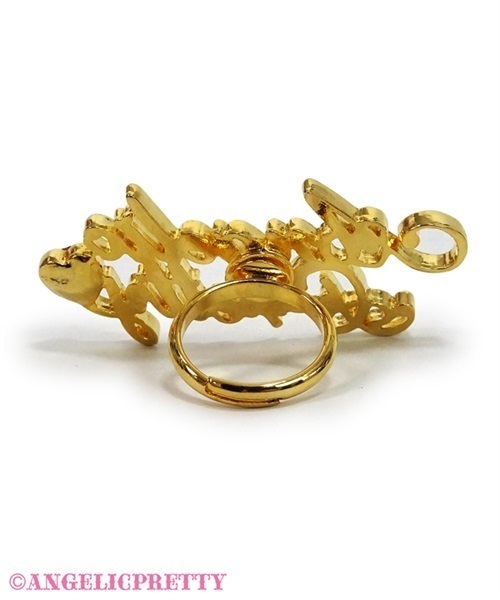 Angelic Plate Ring - Gold x Pink