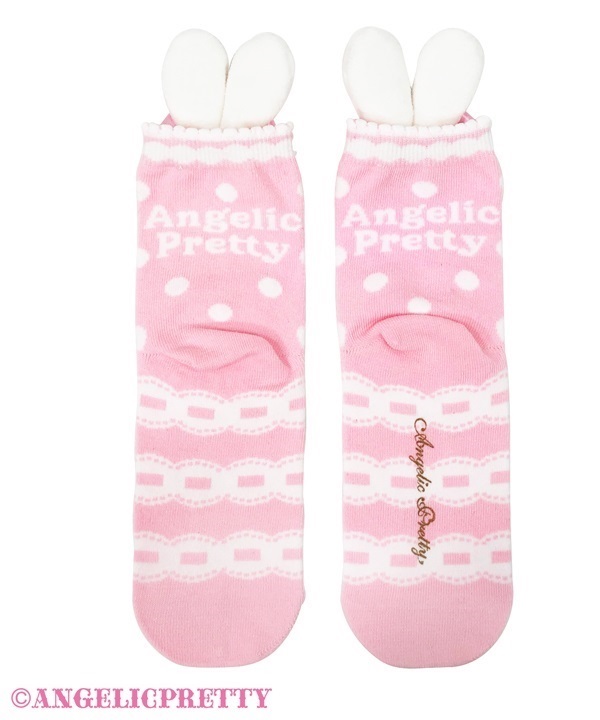 Bunny Crew Socks - Black