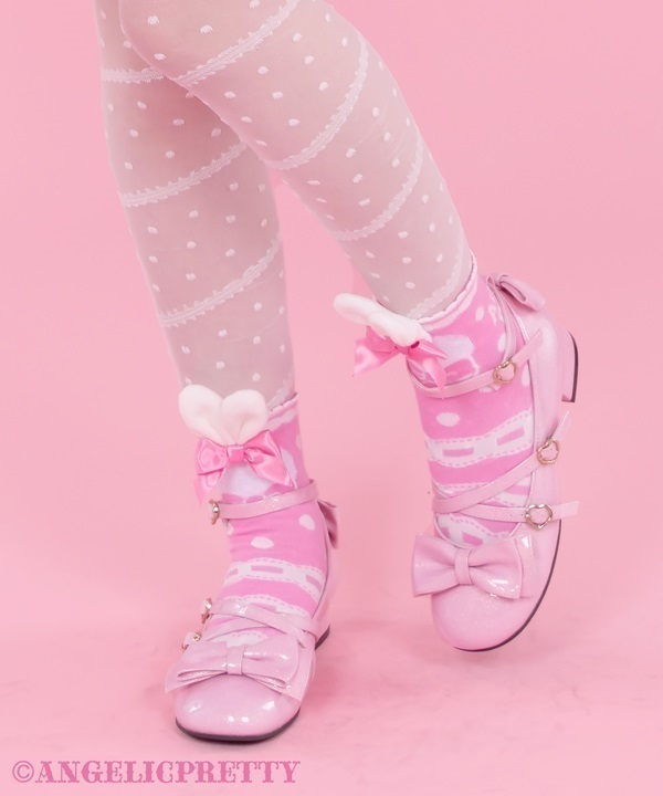 Bunny Crew Socks - Deep Pink