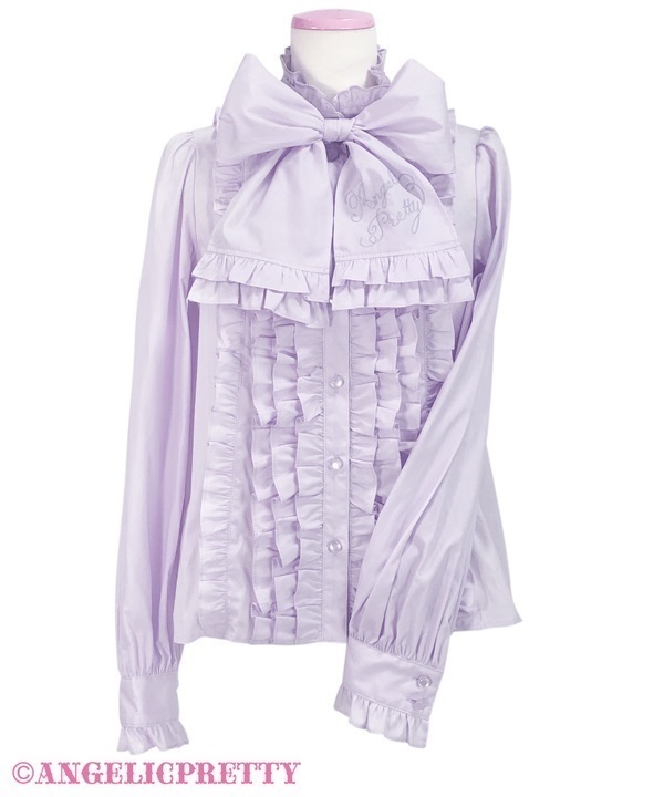 Charming Standing Collar Blouse - Lavender