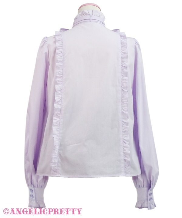 Charming Standing Collar Blouse - Lavender