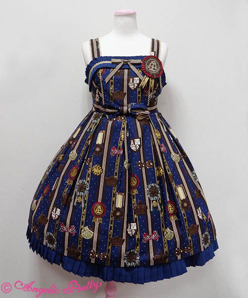 Chocolate Rosette Jumperskirt - Navy Chocolate Rosette Jumperskirt - Navy
