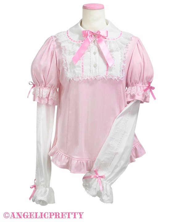 Classic Detachable Sleeve Cutsew - Pink