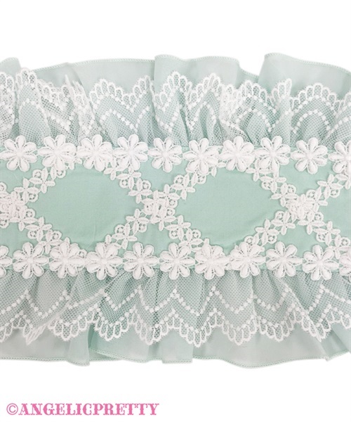 Cross Lace Headdress - Mint