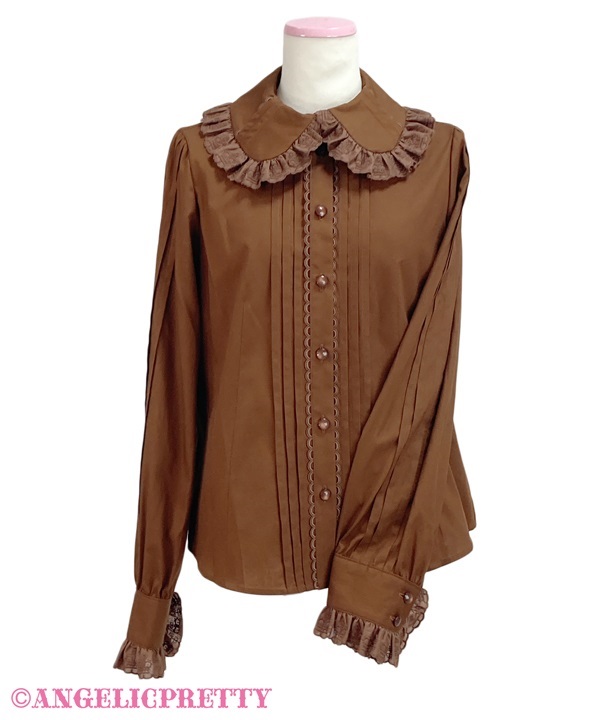 Crown Lace Blouse - Brown