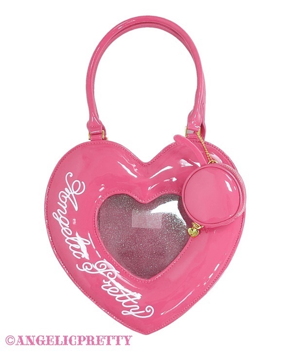 Decoration Heart Tote Bag - Deep Pink