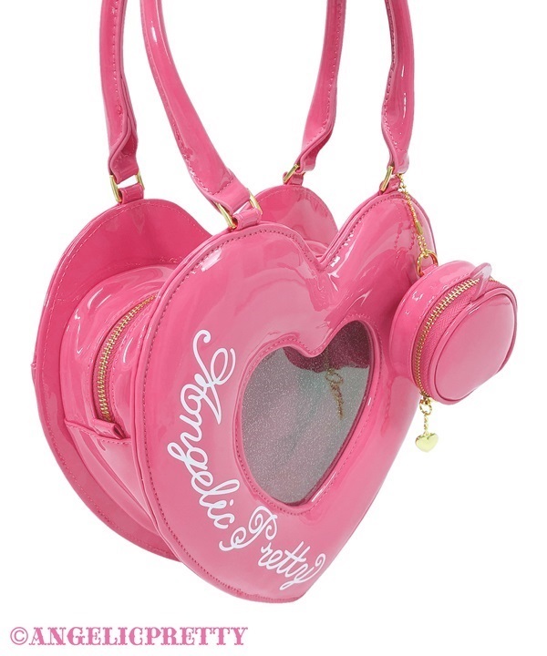 Decoration Heart Tote Bag - Deep Pink