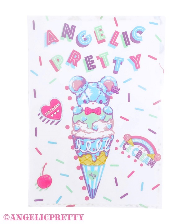 Decoration Ice Cream Clear File - White - Click Image to Close