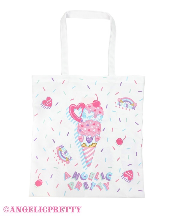 Decoration Ice Cream Tote Bag - White - Click Image to Close