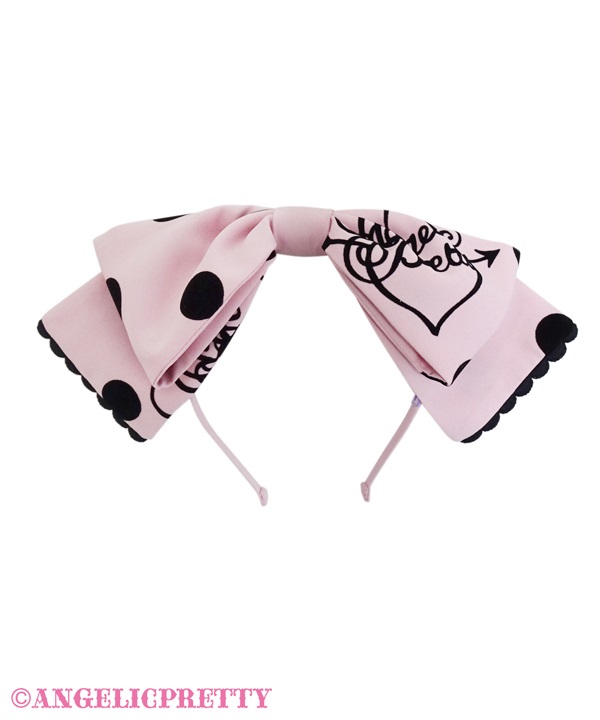 Dolly Dot Headbow - Pink - Click Image to Close