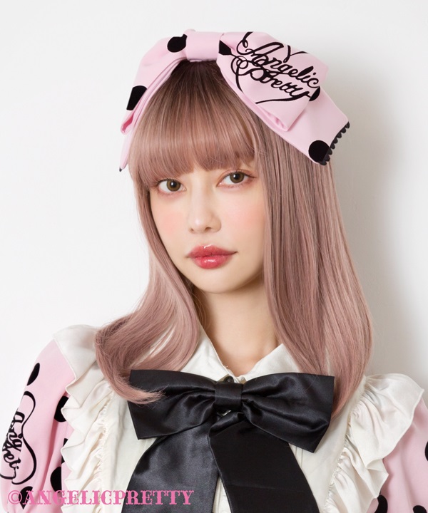 Dolly Dot Headbow - Pink