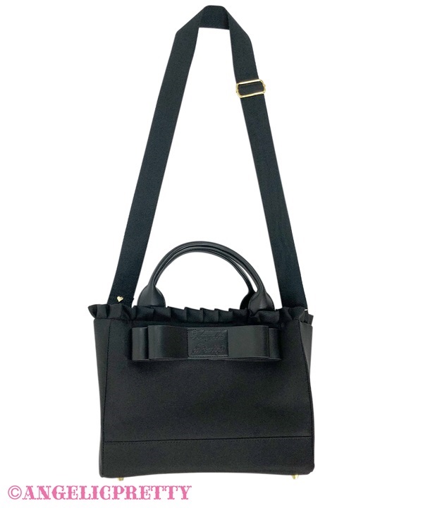 Dolly Ribbon Tote Bag - Black - Click Image to Close