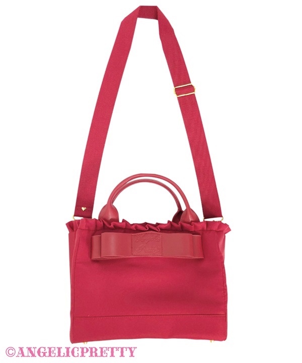 Dolly Ribbon Tote Bag - Red - Click Image to Close