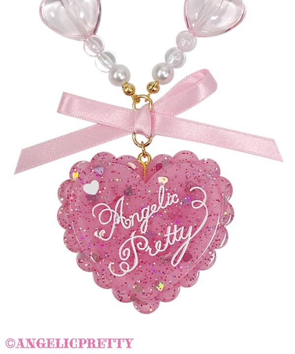 Dream Heart Necklace - Deep Pink