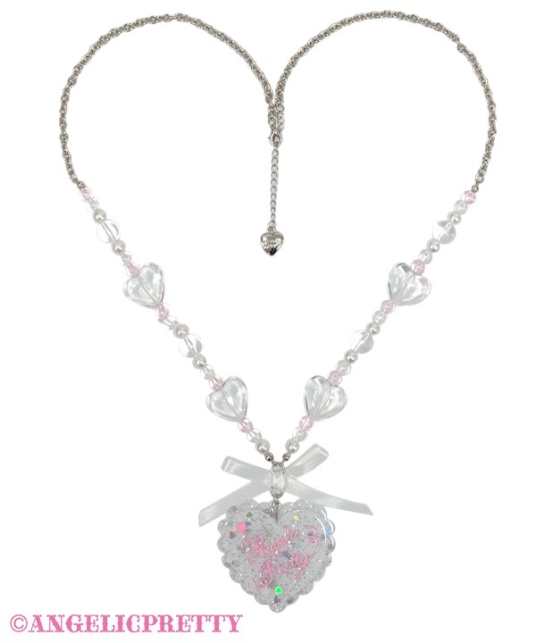 Dream Heart Necklace - White