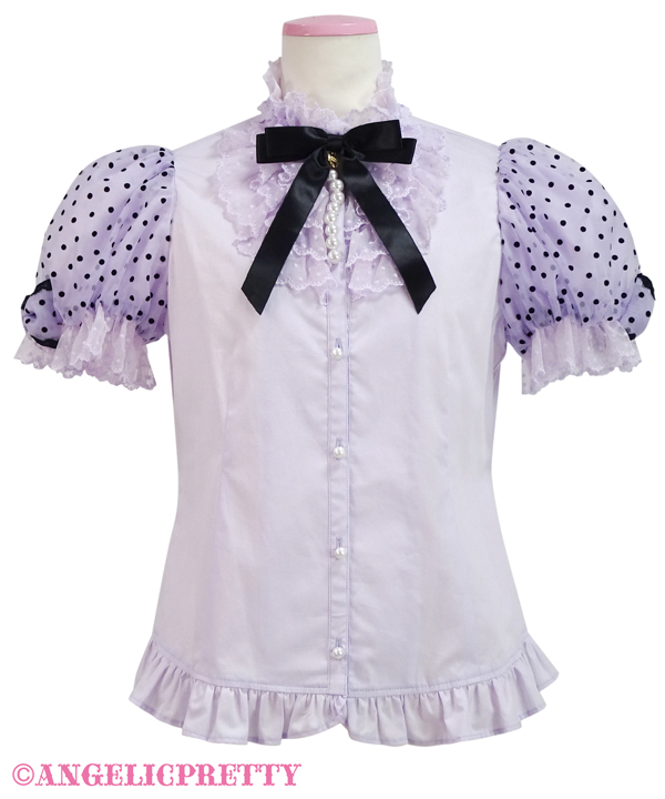 Dreamy Dolce Ribbon Blouse - Lavender - Click Image to Close