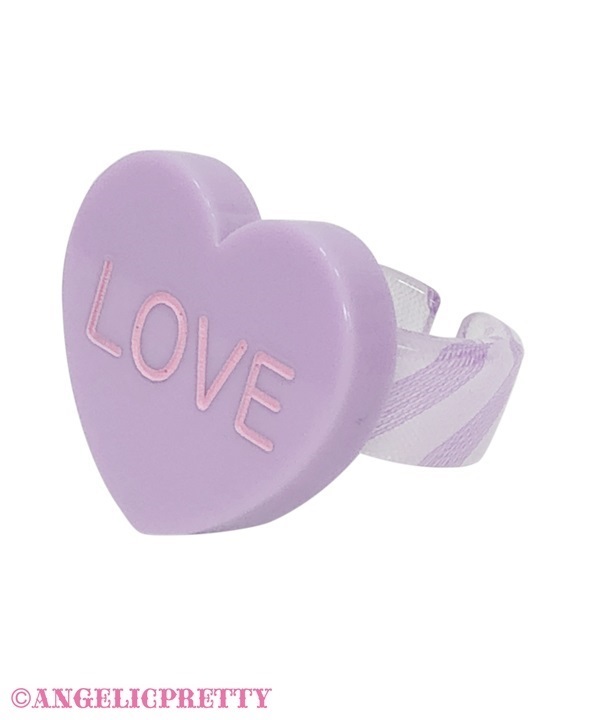 Dreamy Heart Candy Ring - Lavender