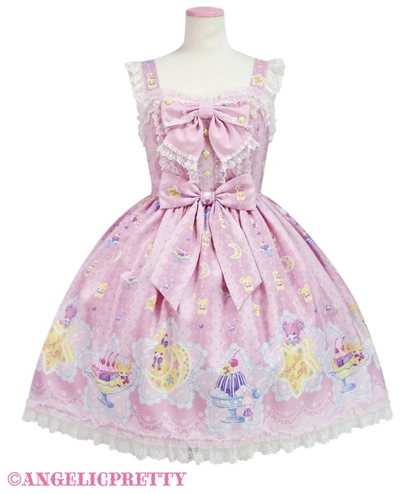 Dreamy Night Cakes Jumperskirt - Pink