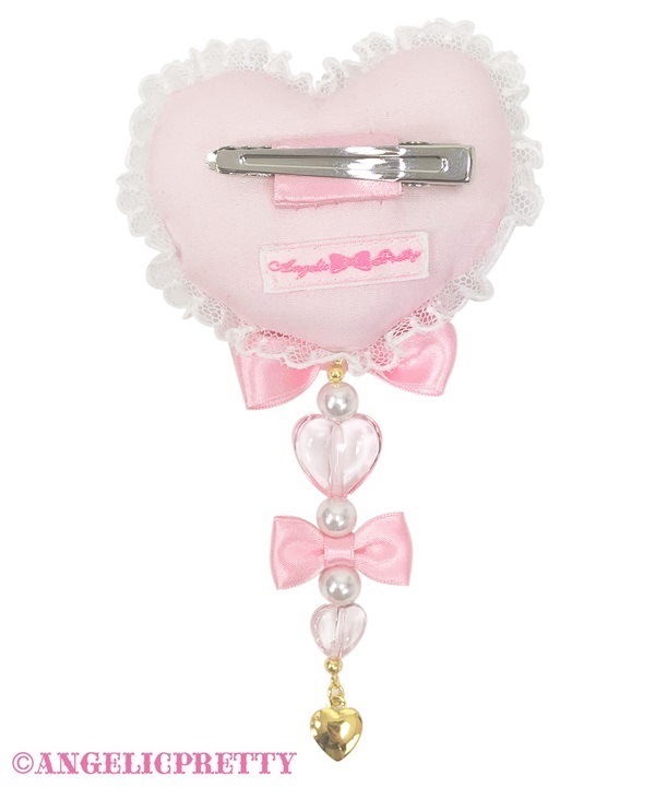 Dreamy Puku Puku Heart Clip Set - Deep Pink