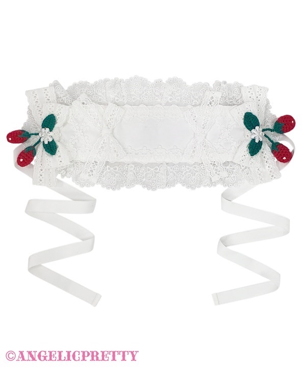 Dressed Up Berry Knitted Headdress - White