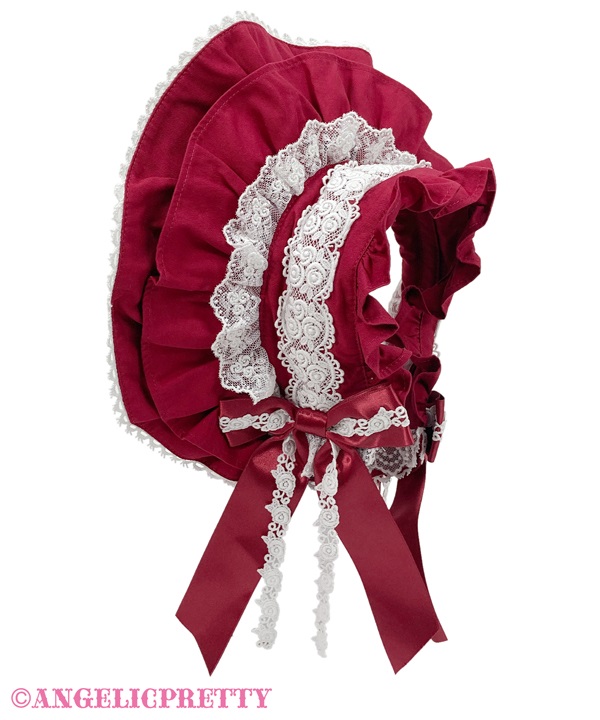 Elegant Rose Brim Headbow - Wine