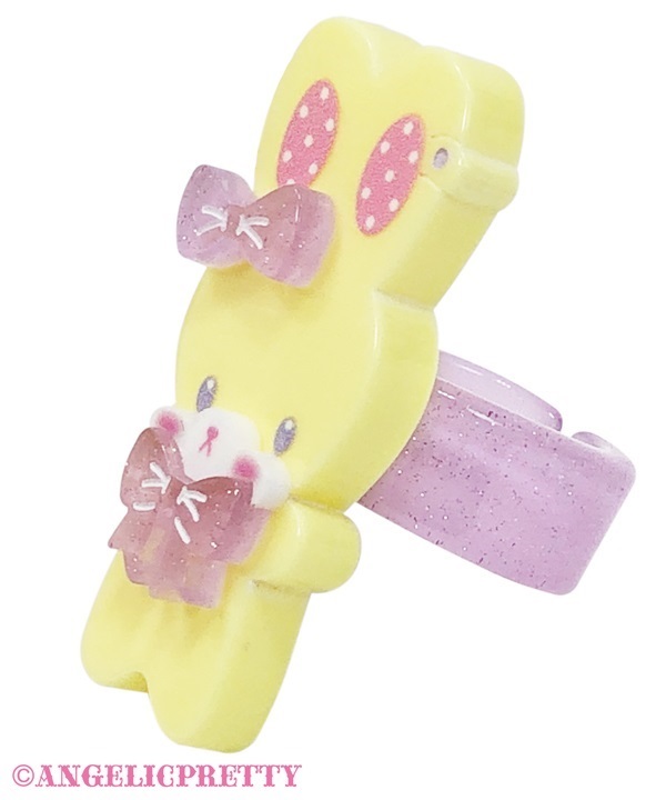 Fancy Lyrical Bunny Ring - Yellow