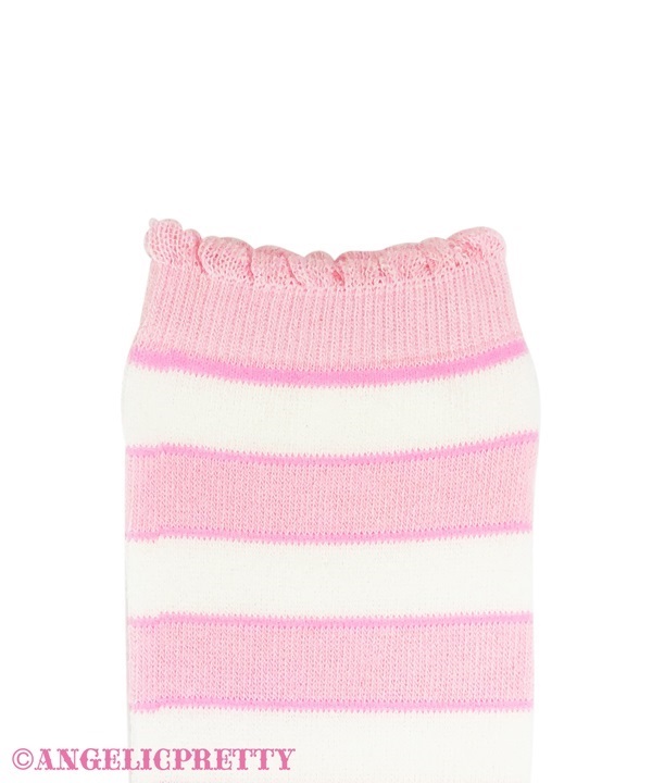 Fancy School Border Over Knee - Pink