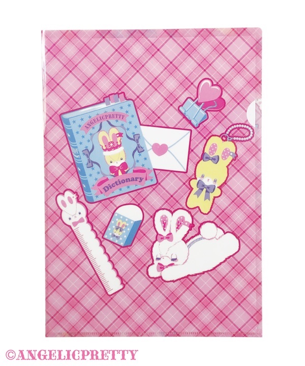 Fancy Stationery Clear File - Pink - Click Image to Close