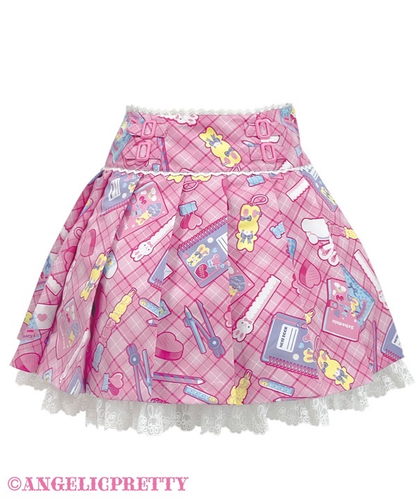 Fancy Stationery Skirt - Pink - Click Image to Close