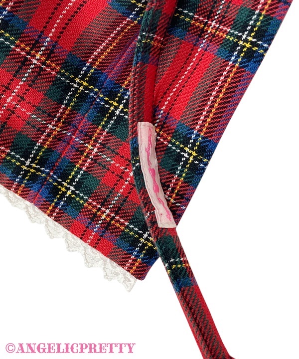 Fancy Tartan Check Headbow - Navy