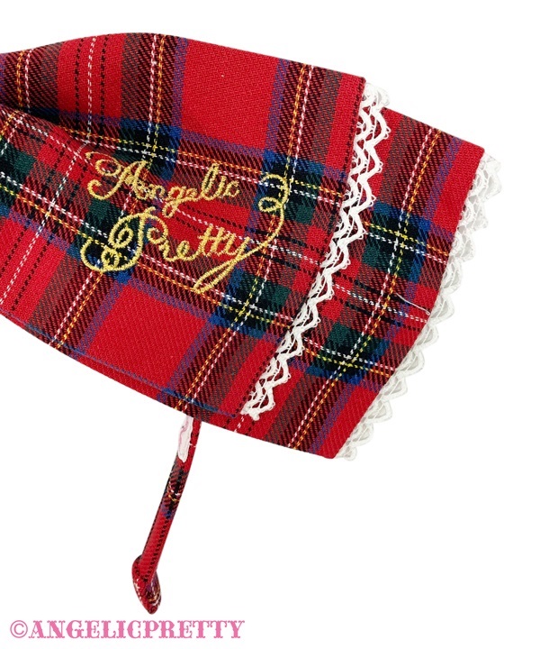 Fancy Tartan Check Headbow - Navy