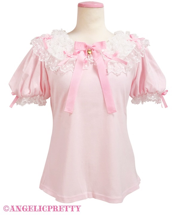 Frill Doll Short Sleeve Cutsew - Pink