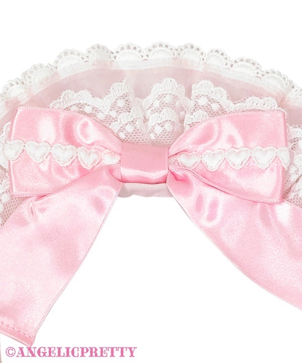 Frill See Through Cafe Headbow - Black