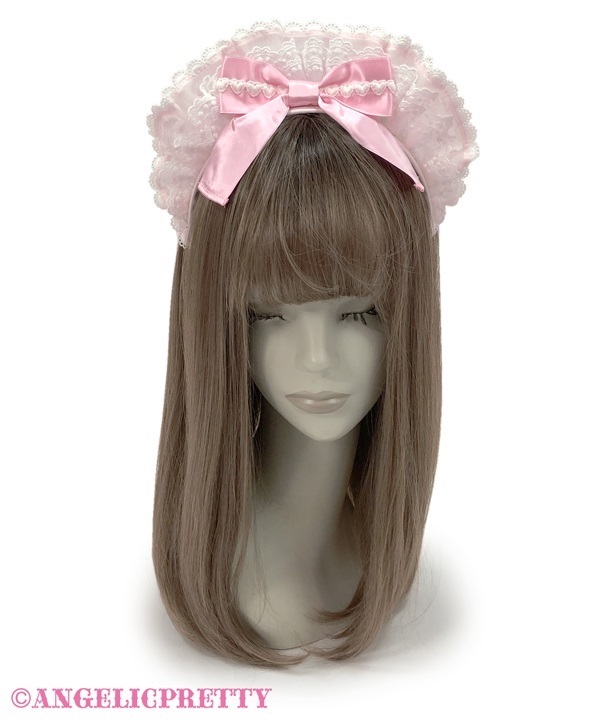 Frill See Through Cafe Headbow - Black