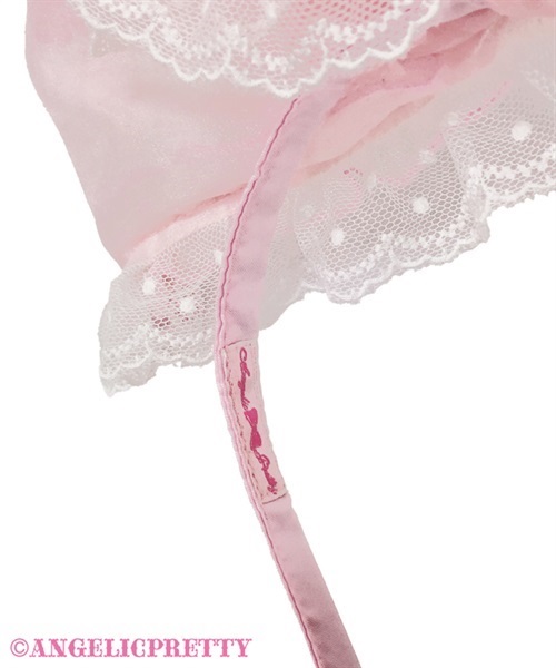 Frill See Through Headbow - Deep Pink