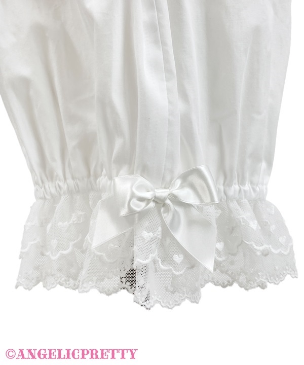 Heart Pocket Bloomers - White