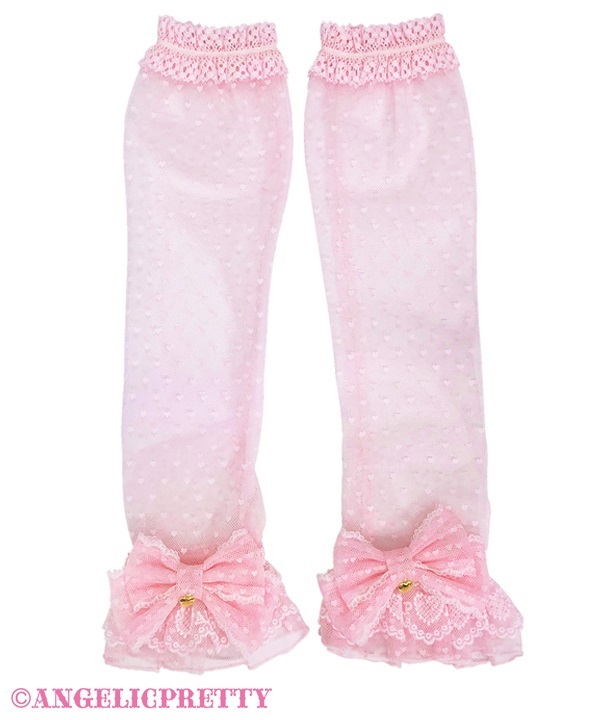 Heart Tulle Princess Arm Warmer - Pink