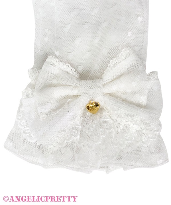 Heart Tulle Princess Arm Warmer - White