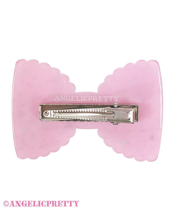 Kirameki Ribbon Clip - Deep Pink