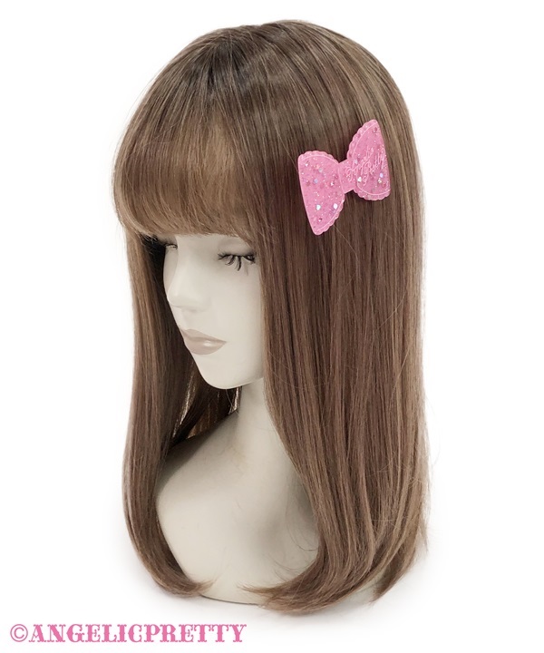 Kirameki Ribbon Clip - Deep Pink