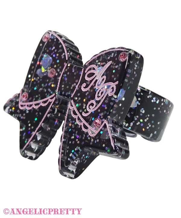 Kirameki Ribbon Ring - Black