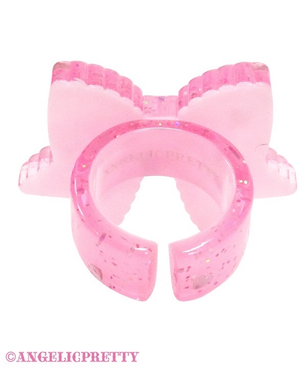 Kirameki Ribbon Ring - Deep Pink