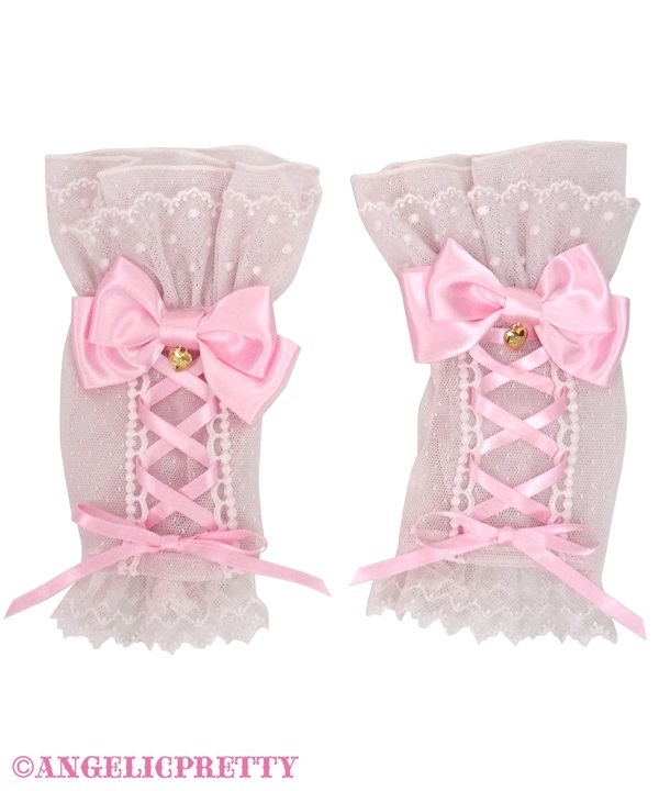 Lace Up Doll Arm Warmer - Pink