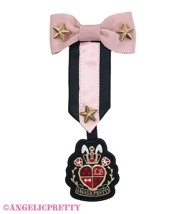 Lyrical Bunny College Brooch - Pink