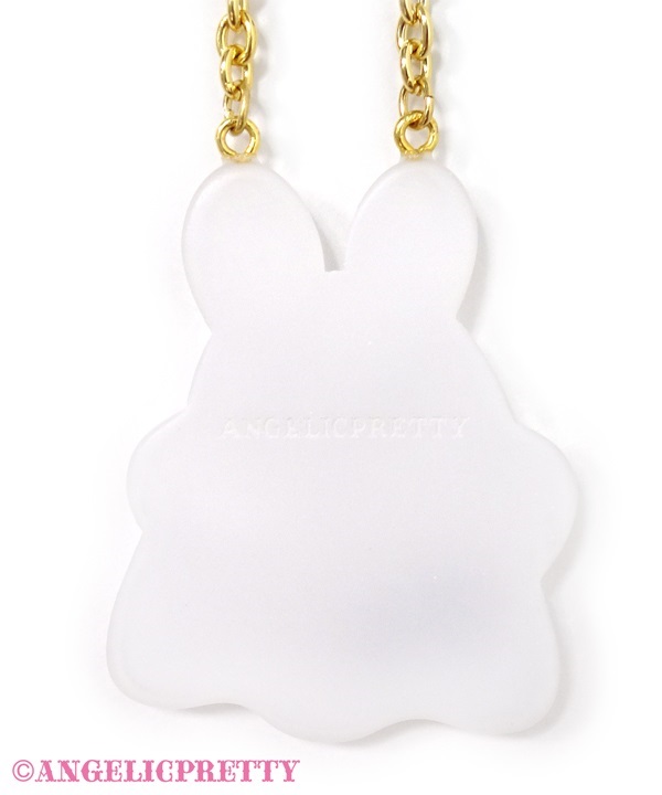 Marshmallow Ghost Bunny Necklace - White