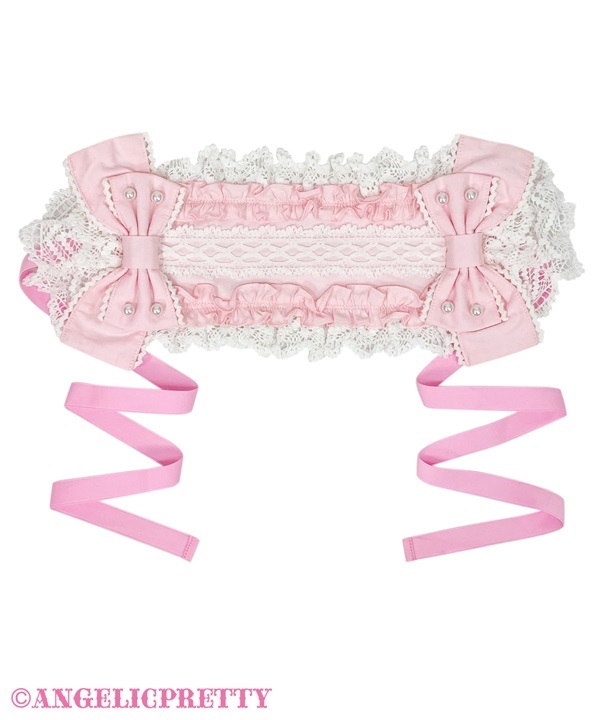 Oshama Frill Headdress (Plain) - Pink