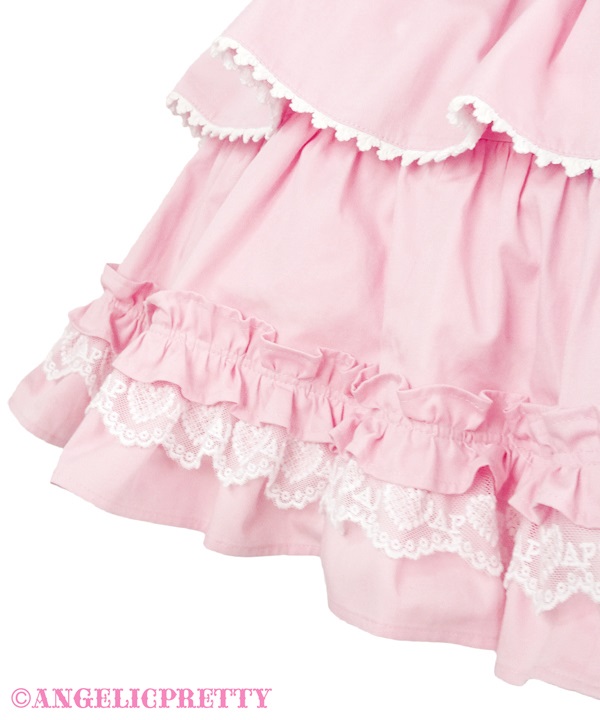 Pretty Frill Jumperskirt (Plain) - Pink