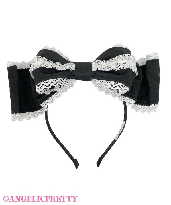 Pretty Kururin Headbow (Plain) - Black