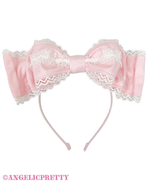 Pretty Kururin Headbow (Plain) - Pink