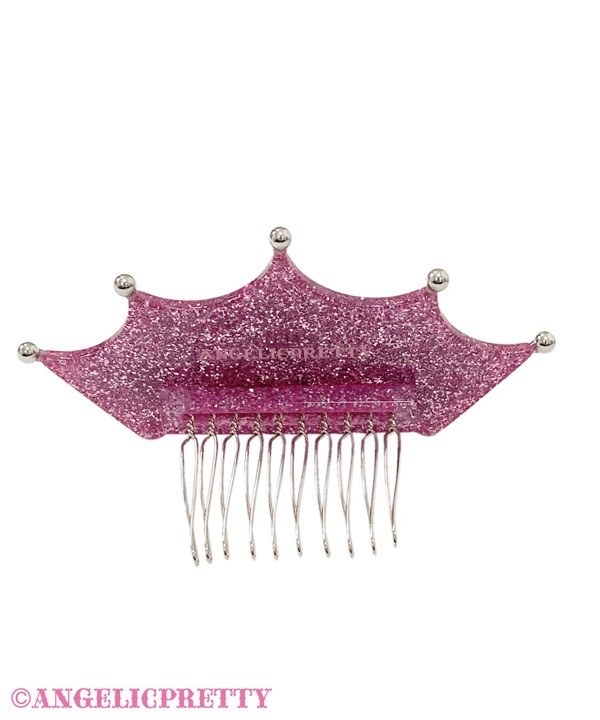 Princess Tiara Comb - Pink